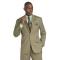 E. J. Samuel Olive / Cream Stripes Suit M2639